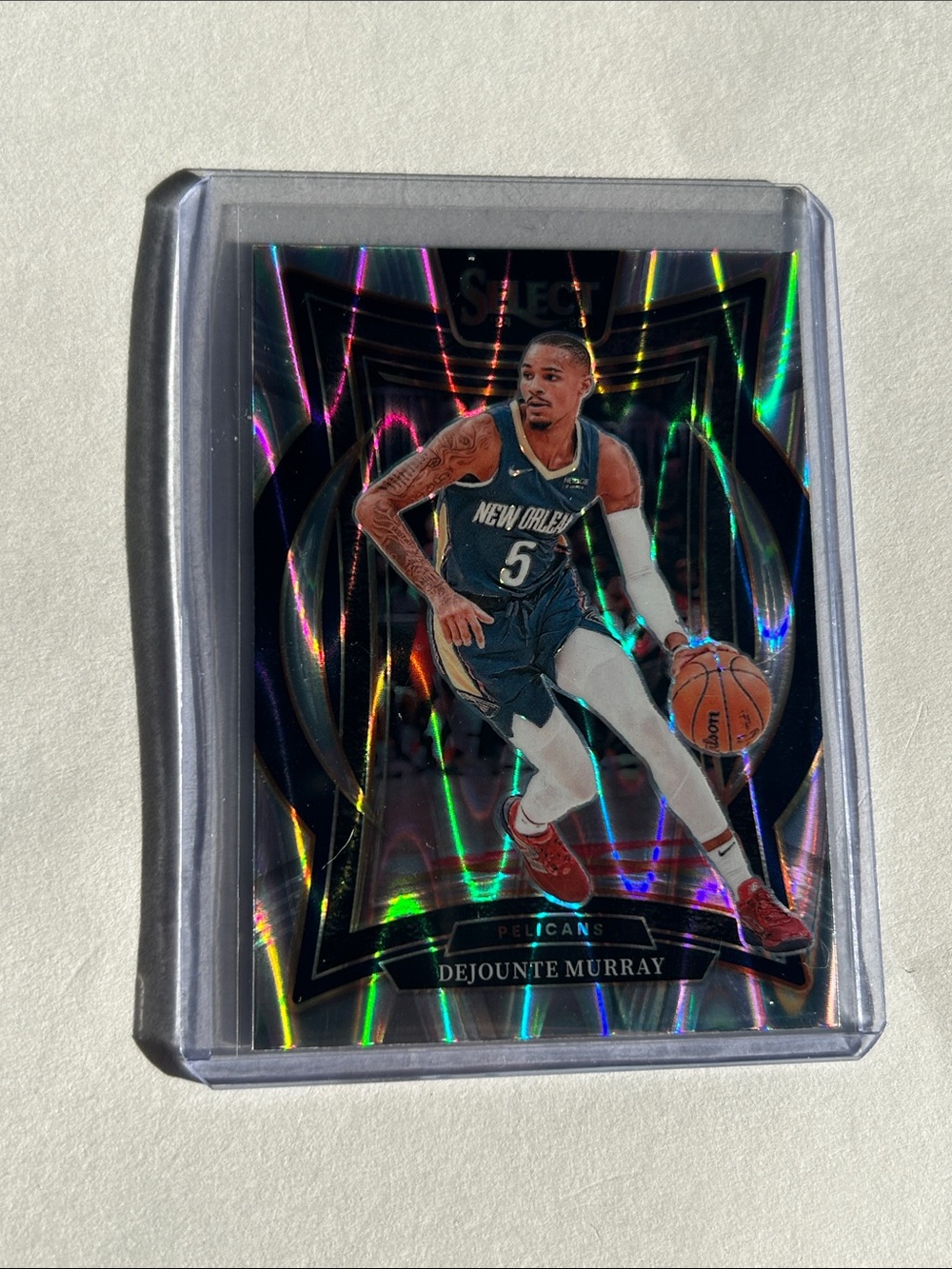 Select De'Jounte Murray Pelicans Basketball Card - Navy & White